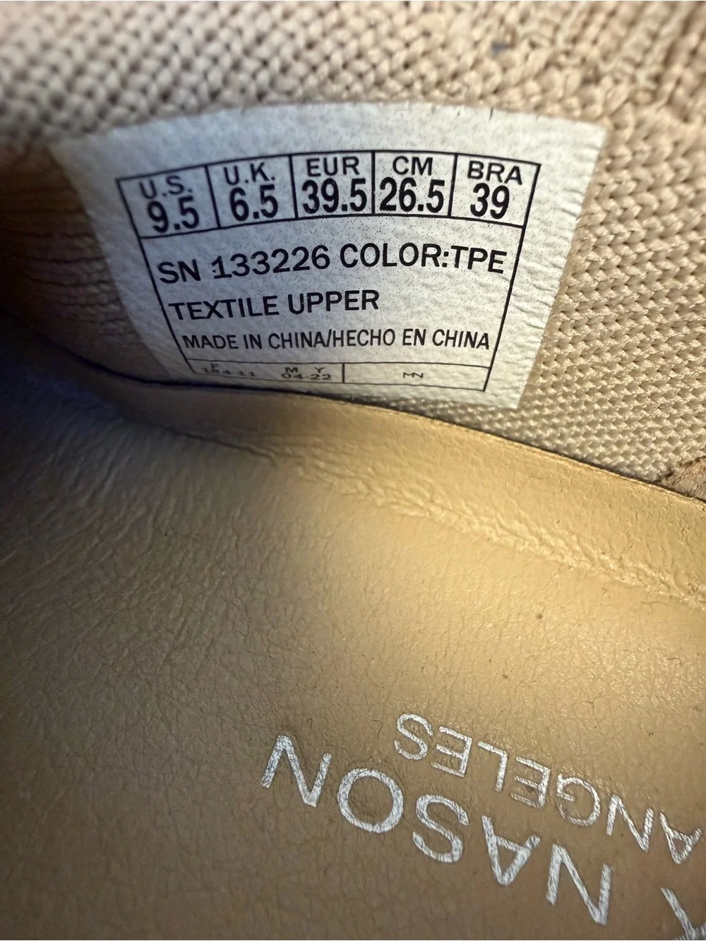 Mark Nason Beige Knit Slip-On Platform Sneaker